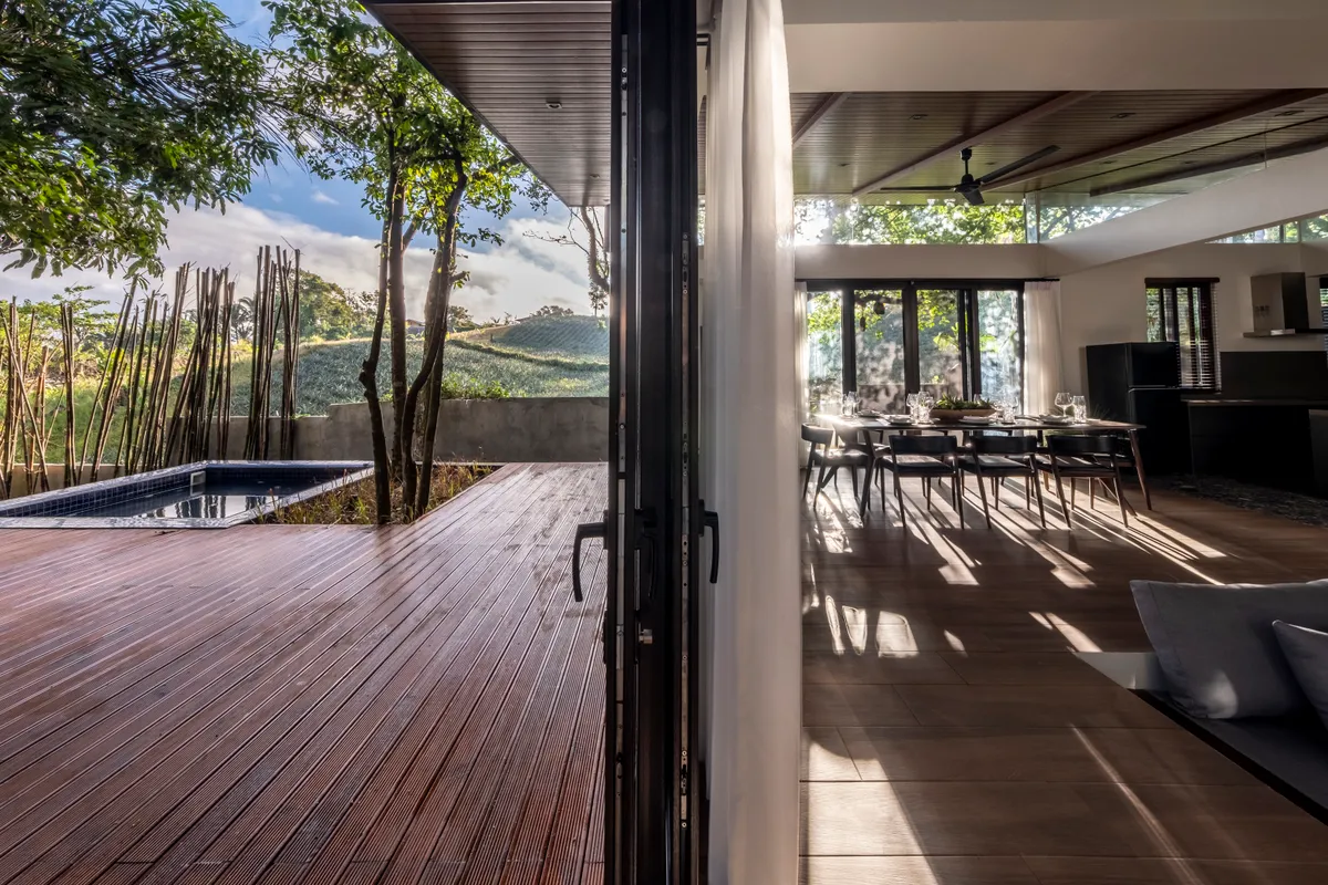 Deck with pool overlooking Tagaytay hills